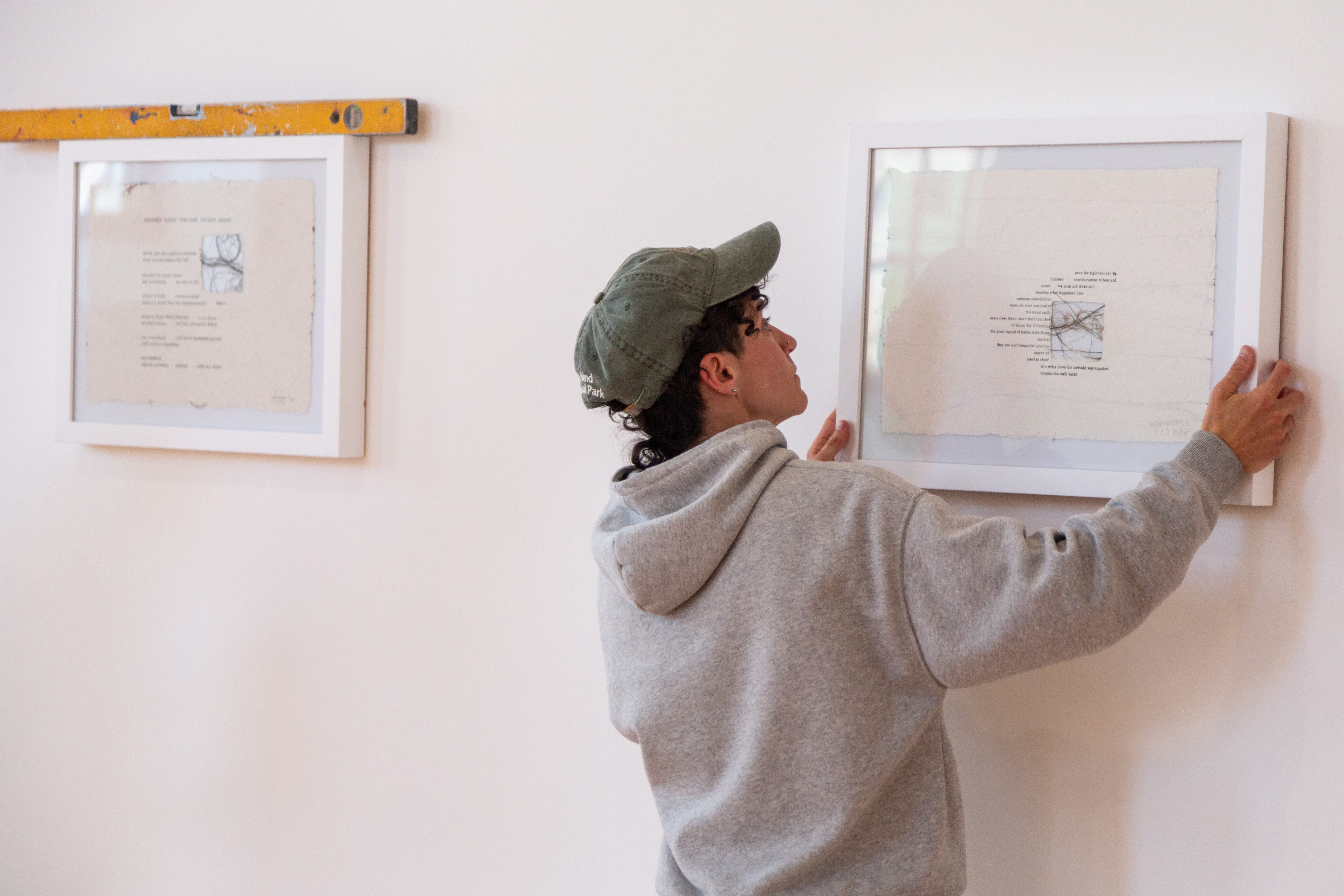 ezell installing works for exhibition